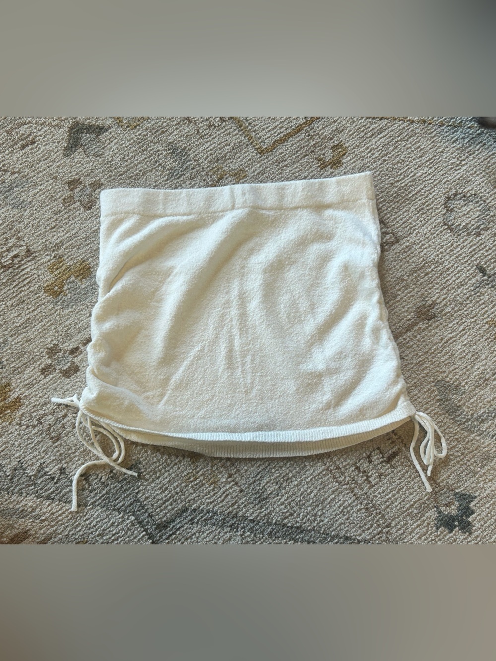 FP Beach Women's Cream Drawstring Mini Skirt